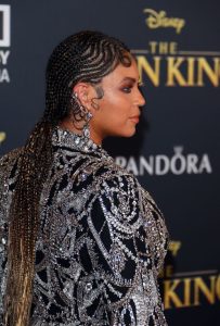 Beyonce on cornrows on the red carpet