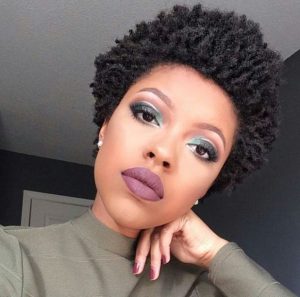 Afro for short natural hair