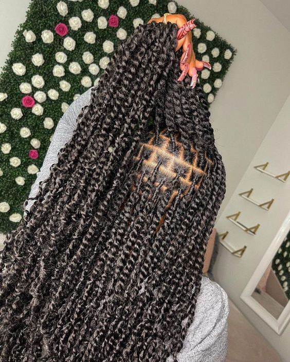 Passion Twists braided Hairstyles for Black women